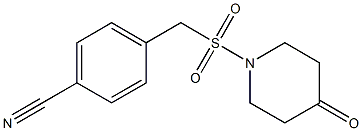 4-{[(4-oxopiperidine-1-)sulfonyl]methyl}benzonitrile Struktur