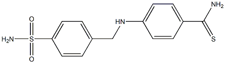 4-{[(4-sulfamoylphenyl)methyl]amino}benzene-1-carbothioamide Struktur