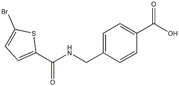 4-{[(5-bromothiophen-2-yl)formamido]methyl}benzoic acid Struktur