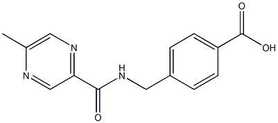 4-{[(5-methylpyrazin-2-yl)formamido]methyl}benzoic acid Struktur