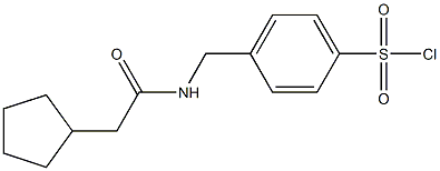 4-{[(cyclopentylacetyl)amino]methyl}benzenesulfonyl chloride Struktur