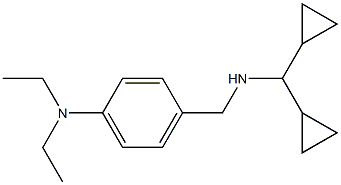 4-{[(dicyclopropylmethyl)amino]methyl}-N,N-diethylaniline Struktur