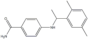 4-{[1-(2,5-dimethylphenyl)ethyl]amino}benzamide Struktur