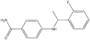 4-{[1-(2-fluorophenyl)ethyl]amino}benzamide Struktur