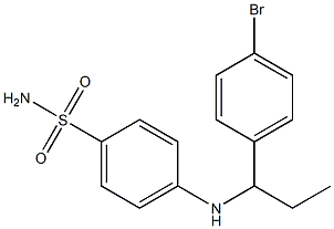 4-{[1-(4-bromophenyl)propyl]amino}benzene-1-sulfonamide Struktur