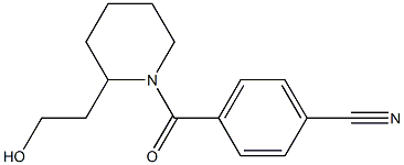 4-{[2-(2-hydroxyethyl)piperidin-1-yl]carbonyl}benzonitrile Struktur