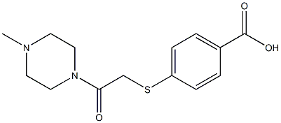 4-{[2-(4-methylpiperazin-1-yl)-2-oxoethyl]sulfanyl}benzoic acid Struktur