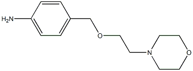 4-{[2-(morpholin-4-yl)ethoxy]methyl}aniline Struktur