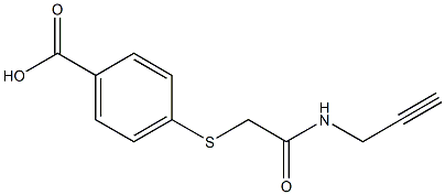 4-{[2-oxo-2-(prop-2-ynylamino)ethyl]thio}benzoic acid Struktur