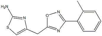 4-{[3-(2-methylphenyl)-1,2,4-oxadiazol-5-yl]methyl}-1,3-thiazol-2-amine Struktur