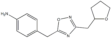 4-{[3-(oxolan-2-ylmethyl)-1,2,4-oxadiazol-5-yl]methyl}aniline Struktur