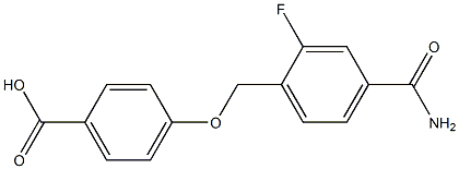 4-{[4-(aminocarbonyl)-2-fluorobenzyl]oxy}benzoic acid Struktur