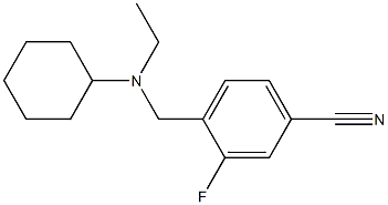 4-{[cyclohexyl(ethyl)amino]methyl}-3-fluorobenzonitrile Struktur