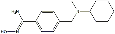 4-{[cyclohexyl(methyl)amino]methyl}-N'-hydroxybenzenecarboximidamide Struktur