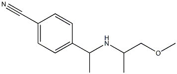 4-{1-[(1-methoxypropan-2-yl)amino]ethyl}benzonitrile Struktur