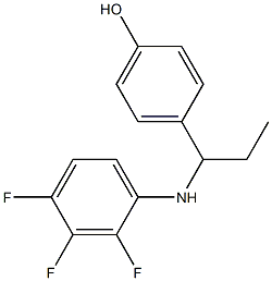 4-{1-[(2,3,4-trifluorophenyl)amino]propyl}phenol Struktur