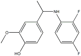 4-{1-[(2,4-difluorophenyl)amino]ethyl}-2-methoxyphenol Struktur