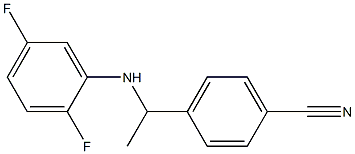 4-{1-[(2,5-difluorophenyl)amino]ethyl}benzonitrile Struktur