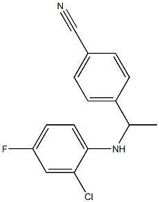 4-{1-[(2-chloro-4-fluorophenyl)amino]ethyl}benzonitrile Struktur