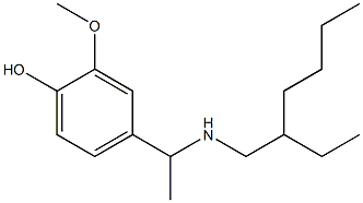 4-{1-[(2-ethylhexyl)amino]ethyl}-2-methoxyphenol Struktur