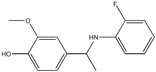 4-{1-[(2-fluorophenyl)amino]ethyl}-2-methoxyphenol Struktur