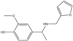 4-{1-[(2-furylmethyl)amino]ethyl}-2-methoxyphenol Struktur