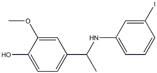 4-{1-[(3-iodophenyl)amino]ethyl}-2-methoxyphenol Struktur