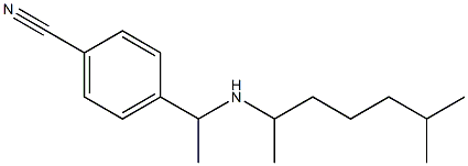 4-{1-[(6-methylheptan-2-yl)amino]ethyl}benzonitrile Struktur