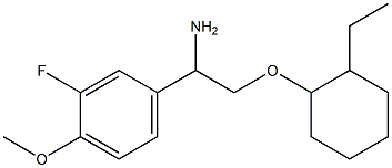 4-{1-amino-2-[(2-ethylcyclohexyl)oxy]ethyl}-2-fluoro-1-methoxybenzene Struktur