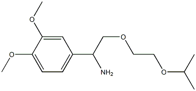 4-{1-amino-2-[2-(propan-2-yloxy)ethoxy]ethyl}-1,2-dimethoxybenzene Struktur