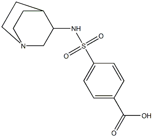 4-{1-azabicyclo[2.2.2]octan-3-ylsulfamoyl}benzoic acid Struktur