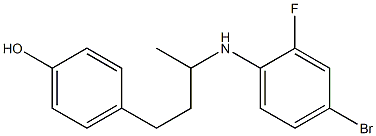 4-{3-[(4-bromo-2-fluorophenyl)amino]butyl}phenol Struktur