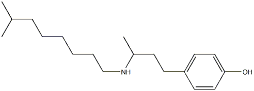 4-{3-[(7-methyloctyl)amino]butyl}phenol Struktur