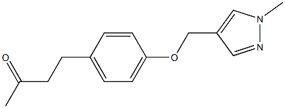 4-{4-[(1-methyl-1H-pyrazol-4-yl)methoxy]phenyl}butan-2-one Struktur