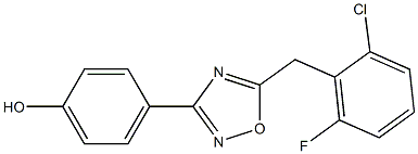 4-{5-[(2-chloro-6-fluorophenyl)methyl]-1,2,4-oxadiazol-3-yl}phenol Struktur