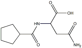 4-amino-2-[(cyclopentylcarbonyl)amino]-4-oxobutanoic acid Struktur