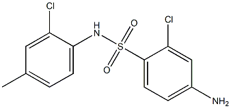 4-amino-2-chloro-N-(2-chloro-4-methylphenyl)benzene-1-sulfonamide Struktur