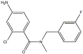 4-amino-2-chloro-N-[(3-fluorophenyl)methyl]-N-methylbenzamide Struktur