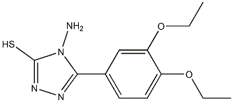 4-amino-5-(3,4-diethoxyphenyl)-4H-1,2,4-triazole-3-thiol Struktur