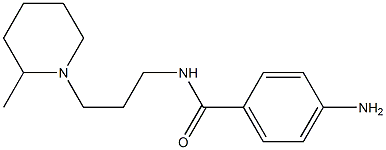 4-amino-N-[3-(2-methylpiperidin-1-yl)propyl]benzamide Struktur