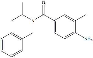 4-amino-N-benzyl-3-methyl-N-(propan-2-yl)benzamide Struktur