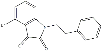 4-bromo-1-(2-phenylethyl)-2,3-dihydro-1H-indole-2,3-dione Struktur