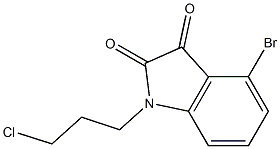 4-bromo-1-(3-chloropropyl)-2,3-dihydro-1H-indole-2,3-dione Struktur