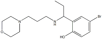 4-bromo-2-(1-{[3-(morpholin-4-yl)propyl]amino}propyl)phenol Struktur