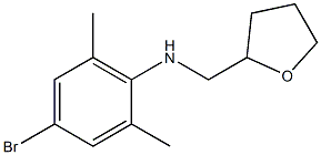 4-bromo-2,6-dimethyl-N-(oxolan-2-ylmethyl)aniline Struktur