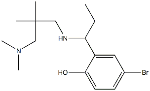 4-bromo-2-[1-({2-[(dimethylamino)methyl]-2-methylpropyl}amino)propyl]phenol Struktur