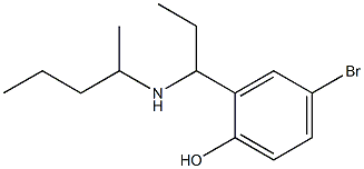 4-bromo-2-[1-(pentan-2-ylamino)propyl]phenol Struktur