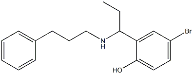 4-bromo-2-{1-[(3-phenylpropyl)amino]propyl}phenol Struktur