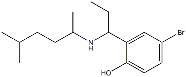 4-bromo-2-{1-[(5-methylhexan-2-yl)amino]propyl}phenol Struktur