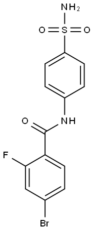 4-bromo-2-fluoro-N-(4-sulfamoylphenyl)benzamide Struktur